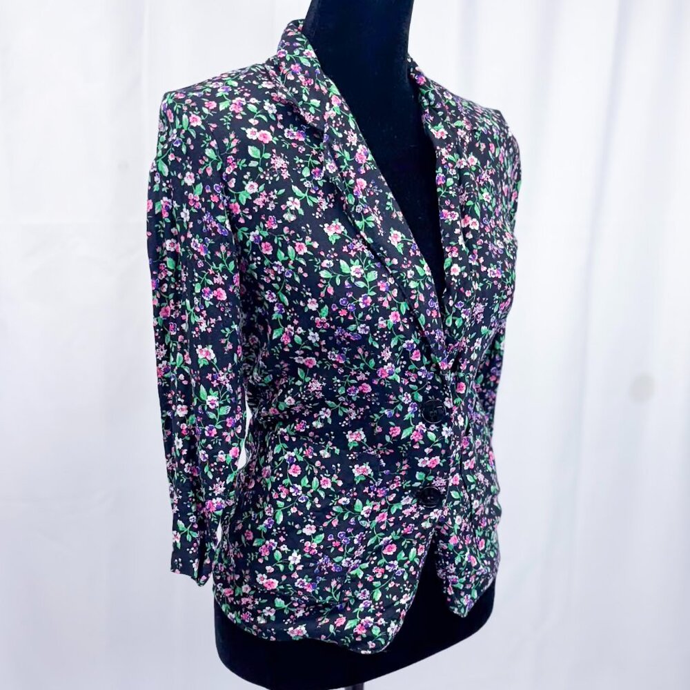 Vintage Floral Blazer RGS ILGWU International Ladies Garment Workers Union USA